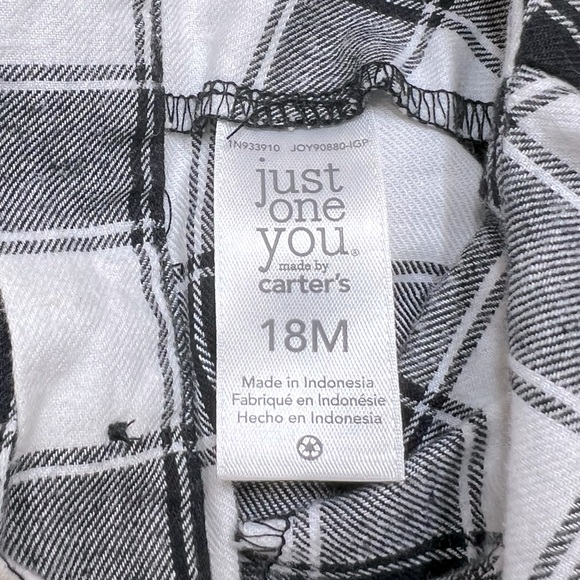 CARTER’S || LIKE NEW Black/White Gingham Print Dress w/ Bows Toddler Girl (18M) - Picture 5 of 6